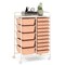 Rolling Storage Cart 15 Drawer Organizer With Wheels Craft Office Supply Organizer Steel Frame Multicolor Drawers